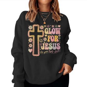 Glow For Jesus Christian Faith Lion God Christianity Women Sweatshirt | Seseable UK