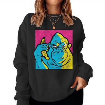 Gorille Amusant Avec Motif Banane Pour Homme Enfant Sweat-shirt pour femme - Cadeauxyz