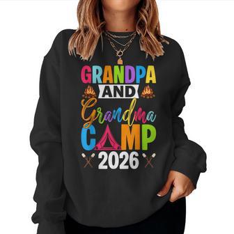 Grandpa And Grandma Camp 2026 Grandparents Camping Vacation Women Sweatshirt - Thegiftio UK