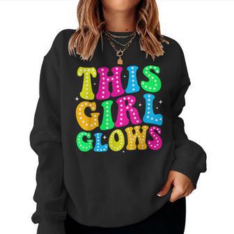 Groovy This Girl Glows For Girls Women Sweatshirt | Seseable UK