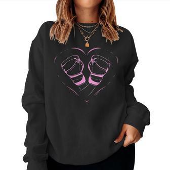 Guantes De Boxeo Calor Rosa Boxer In Mangas Sudadera Mujer - Regaloses
