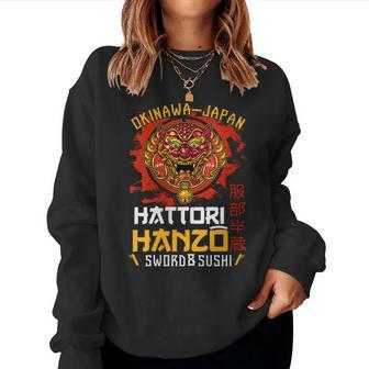 Guerrero Guerrero Okinawa Japan Hattori Hanzoword Andushi Cuello Sudadera Mujer - Regaloses