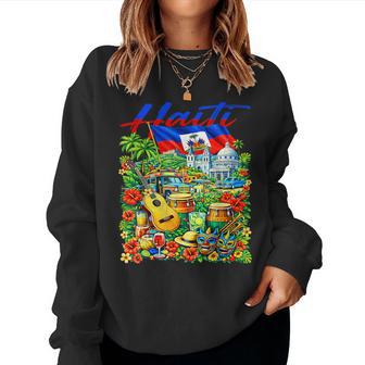 Haitian Flag Day Haiti Pride Culture First Black Women Women Sweatshirt | Mazezy