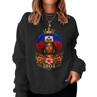 Haitian Queen Flag Day Haiti 1804 Independence Day Women Women Sweatshirt | Mazezy