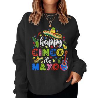Happy Cinco De Mayo Fiesta Mexican Party 5 De Mayo Women Women Sweatshirt | Mazezy