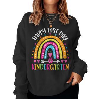 Happy Last Day Of Kindergarten Summer Vacay Teacher Rainbow Women Sweatshirt - Thegiftio UK