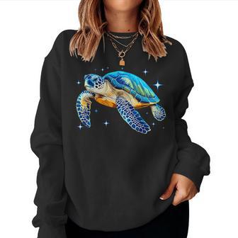 Hawaiian Sea Turtle Hawaii Vacation Beach Summer Women Sweatshirt | Mazezy