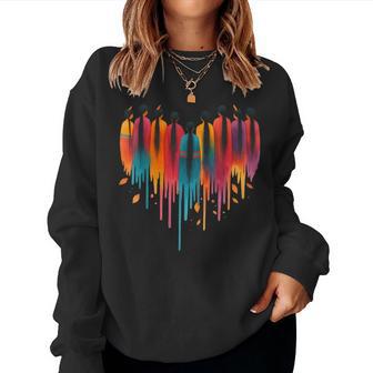 Heart Watercolor Native American Heritage Month Women Sweatshirt - Thegiftio UK