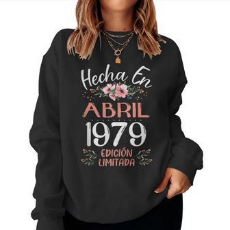 Hecha En Abril 1979 Regalo 47 Años Cumpleaños In Mangas Sudadera Mujer - Regaloses