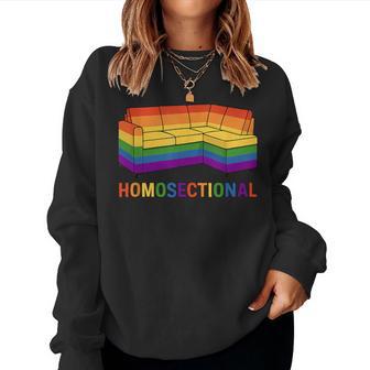 Homosectional Lgbt Gay Pride Rainbow Flag Ally Women Sweatshirt - Thegiftio UK