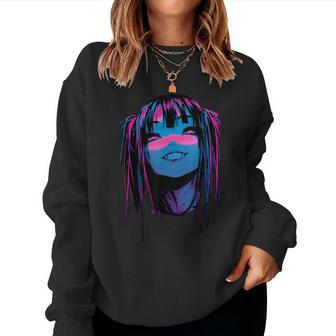 Horror Anime Waifu Girl Japanese Vampire Graphic Women Sweatshirt - Thegiftio