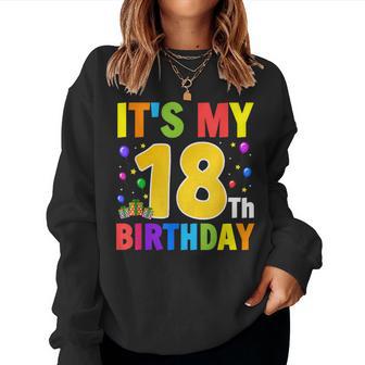 It's My 18歳の誕生日プレゼント。18歳のティーンの男の子と女の子に。 レディーススウェットシャツ - Kawaiitshirt