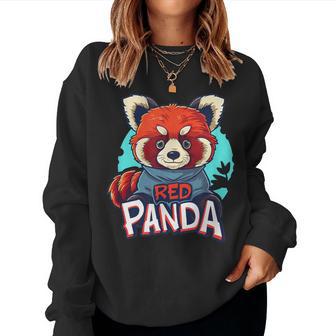 Joli Costume De Panda Rouge Pour Adultes Et Enfants Sweat-shirt pour femme - Cadeauxyz