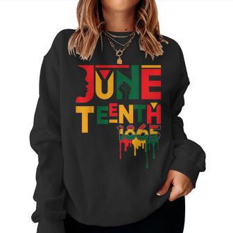 Junenth 1865 African American Freedom Women Sweatshirt - Thegiftio UK