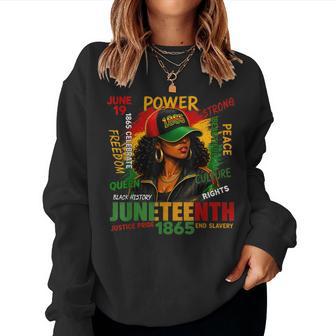 Junenth 1865 Black Girls African American Women Sweatshirt - Thegiftio UK