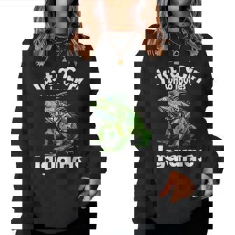 Just A Girl Who Loves イグアナ レディーススウェットシャツ - Kawaiitshirt