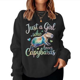 Just A Girl Who Loves Capybaras Women Sweatshirt - Thegiftio UK