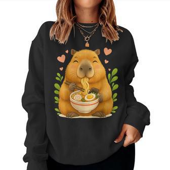 Kawaii Capybara Ramen Kunst Für Mädchen Dieüße Dinge Lieben Sweatshirt Frauen - Seseable
