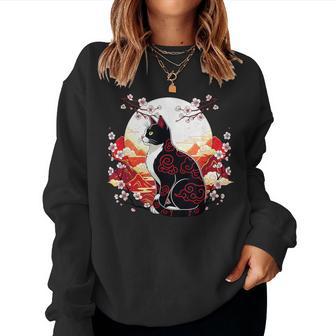 Kawaii Cat Anime Japonésakuraunset Hombres Es Niños Sudadera Mujer - Regaloses