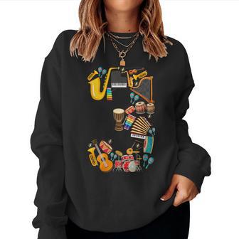 Kids Musical Instruments 3 Year Old Boys Girls 3Rd Birthday Women Sweatshirt - Thegiftio UK
