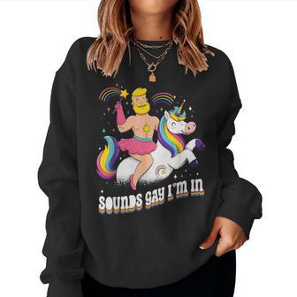 Klingtchwul I'm In Pride Rainbow Lustiges Einhorn Queer Lgbtq Sweatshirt Frauen - Seseable