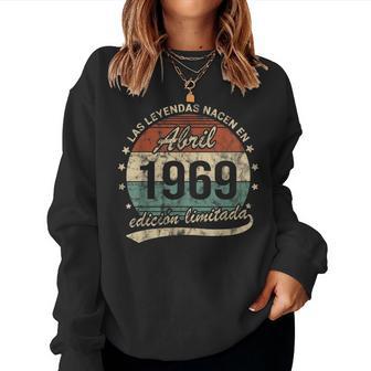 Las Leyendas Nacen En Abril 1969 Hombre O Retro Sudadera Mujer - Regaloses