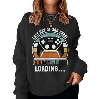 Last Day Of 3Rd Grade Summer Loading School Out Gaming Kids Women Sweatshirt - Thegiftio UK