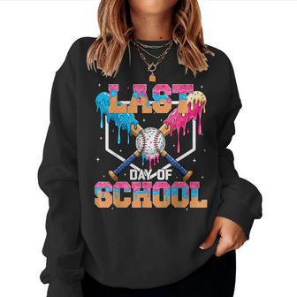 Last Day Of School Graduation Dripping Baseball Teacher Boy Women Sweatshirt - Monsterry