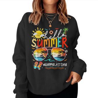Last Day Of School Hello Summer Vacation Teacher Student Women Sweatshirt - Thegiftio UK