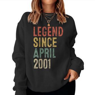 Legend April 2001 25Th Birthday 25 Year Old Women Sweatshirt | Seseable UK