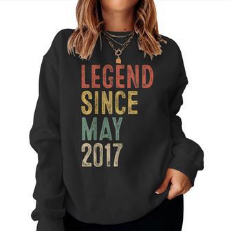 Legend May 2017 9Th Birthday Boy Girl 9 Year Old Women Sweatshirt | Mazezy