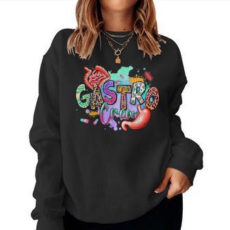 Leopard Gastro Crew Vintage Gastroenterology Nurse Women Sweatshirt - Thegiftio UK