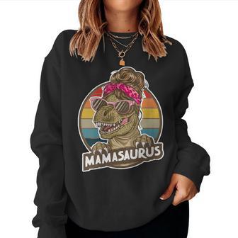 Lindo Mamasaurus Mamá Diversión Mamasaurus Mamá Para El Día De La Madre Cuello Sudadera Mujer - Regaloses