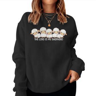 The Lord Is My Shepherd Sheep Christian Women Sweatshirt - Thegiftio UK