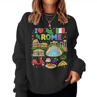 I Love Roma Italiaiajeouvenir Romano Sudadera Mujer - Regaloses