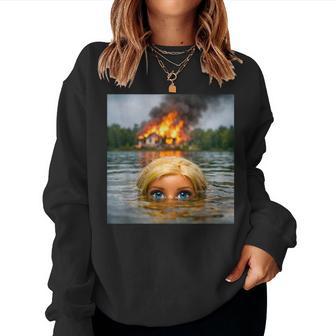 Lustige Puppe Gesicht Kleidung Meme Frauen Männerintagechwimmen Sweatshirt Frauen - Seseable