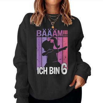 Mädchen Tanzen Bääm Ich Bin 6 Jahre Dab Geburtstag Sweatshirt Frauen - Seseable