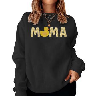Mama Of The Birthday Duck Rubber Duck 1St Family Matching Women Sweatshirt - Thegiftio UK