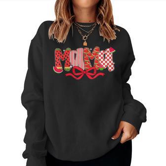 Mama Watermelon Summer Fruit Mom Women Sweatshirt - Thegiftio UK