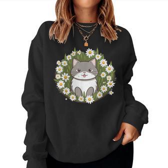 Marguerite Florale Chatur Marguerite Sweat-shirt pour femme - Cadeauxyz