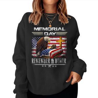 Memorial Day Usa Flag Remember Honor Patriot Kids Women Sweatshirt - Thegiftio UK