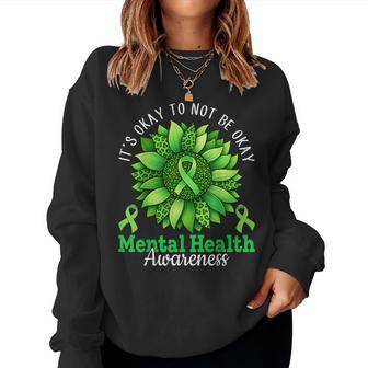 Mental Health Awareness Motivational Sunflower Warrior Women Sweatshirt - Thegiftio UK