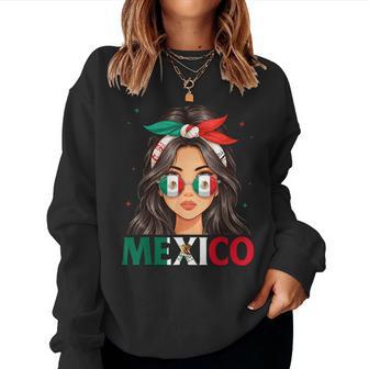 Mexico Girl Flag Proud Heritage Month Mexican Women Sweatshirt - Thegiftio UK