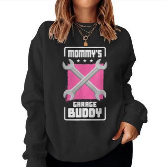 Mommy Garage Buddy 車愛好家 メカニック 自動車修理 レディーススウェットシャツ - Kawaiitshirt