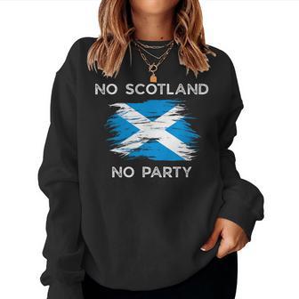 No Scotland No Party Scottish Flag Kids Women Sweatshirt - Thegiftio UK