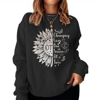 Occupational Therapy Month Ot Therapist Floral For Women Women Sweatshirt - Thegiftio UK