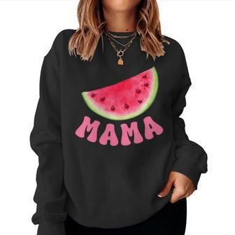 One In A Melon Mama 1St Birthday Party Family Matching Women Sweatshirt - Thegiftio UK