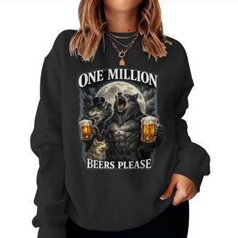 One Million Beers Please Gen Z Bere Novità Meme Women Sweatshirt - Novitaregali