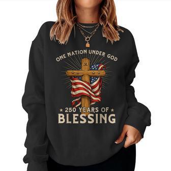 One Nation Under God 250 Years 250Th Anniversary Usa Women Women Sweatshirt | Seseable UK