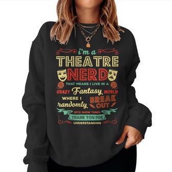Oy Un Nerd Del Teatro Actores De Teatro Divertidos Actores Cuello Sudadera Mujer - Regaloses